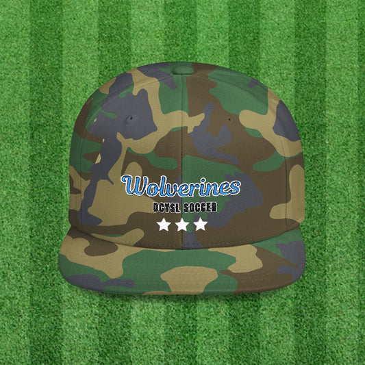 WOLVERINES Flat Bill Snapback Cap