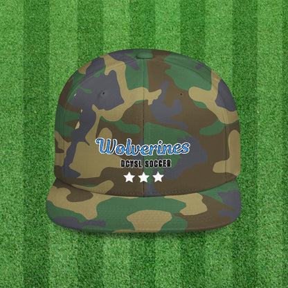 WOLVERINES Flat Bill Snapback Cap