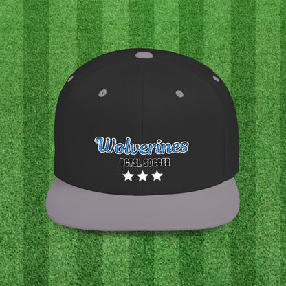 WOLVERINES Flat Bill Snapback Cap