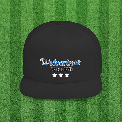 WOLVERINES Flat Bill Snapback Cap