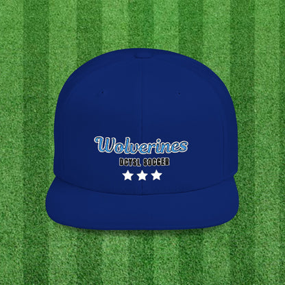 WOLVERINES Flat Bill Snapback Cap